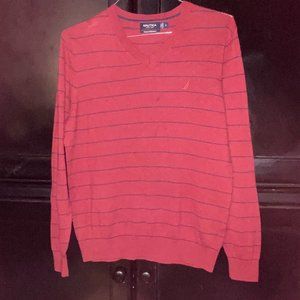 Medium Red Nautica V Neck Sweater